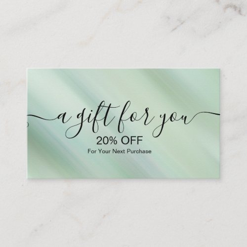 Colorful Glam Iradiscent Sparkle Holographic  Disc Discount Card