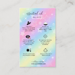 Colorful Glam Iridescent Sparkle essential oil B Business Card