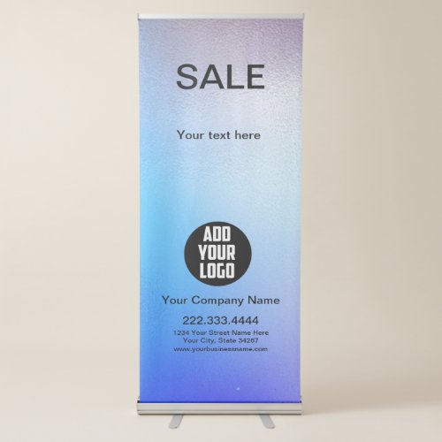 Colorful Glam Iridescent Sparkle Holographic   Ret Retractable Banner