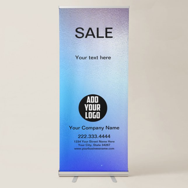 Colorful Glam Iridescent Sparkle Holographic   Ret Retractable Banner (Front)