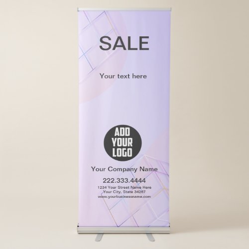 Colorful Glam Iridescent Sparkle Holographic  Retr Retractable Banner