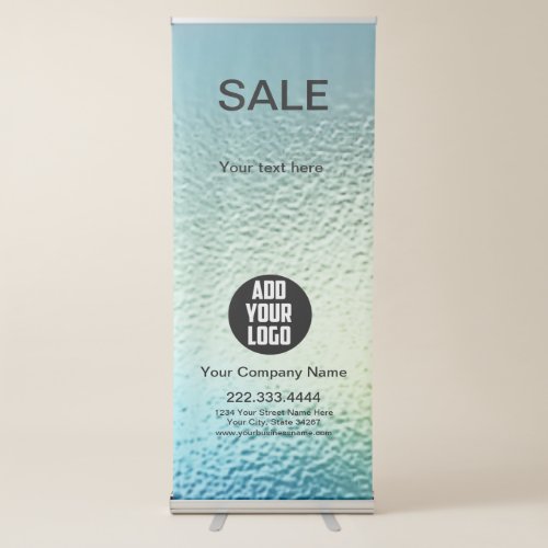 Colorful Glam Iridescent Sparkle Holographic   Retractable Banner