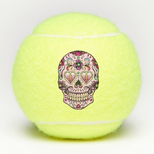 Colorful glam sugar skull No2 Tennis Balls