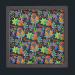 Colorful Glass Beads Look Retro Floral Design Keepsake Box<br><div class="desc">Elegant colorful glass beads look retro floral design. This is an image/graphic of glass bead.</div>