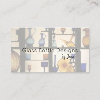 Colorful Glass Bottles Antique Business Card