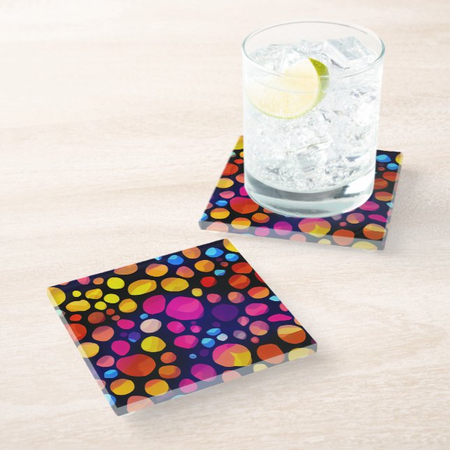 Colorful Glass Coaster (Angled)