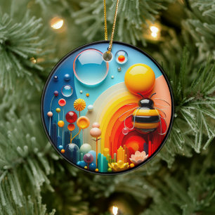 Colorful Glass Garden Art Ceramic Ornament