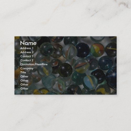Colorful Glass marbles Business Card Templates