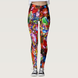 Colorful Glass Marbles Crazy Yoga Pants XS to XL