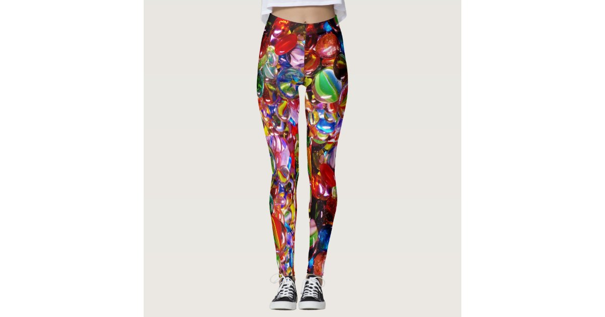 Colorful Glass Marbles Crazy Yoga Pants XS to XL