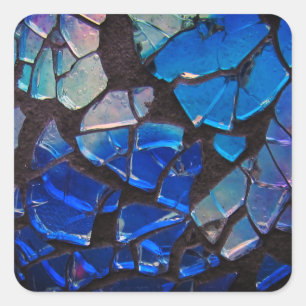 Colorful Glass Mosaic Square Sticker