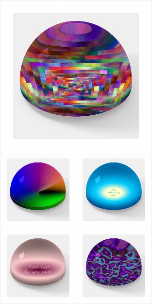Colorful Glass Paperweights Office Presents 