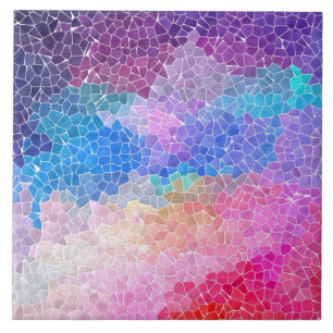 Colorful Glass Stained Mosaic Tile