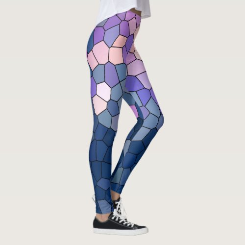 Colorful glass style Pattern  design  Leggings