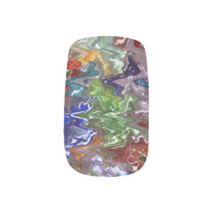 Colorful Glass Waves #54 - Minx Nail Art