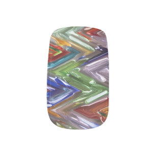 Colorful Glass Zigzag #2 -  Minx Nail Art