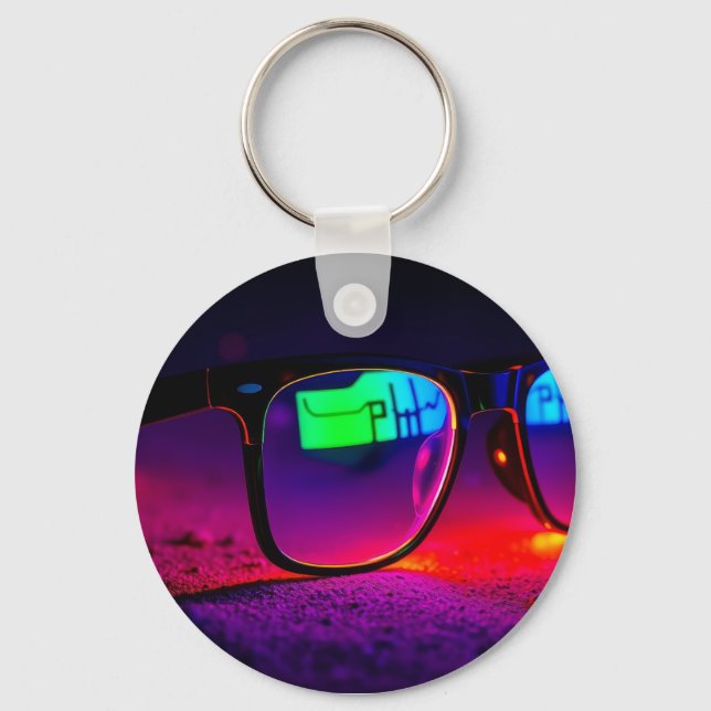 Colorful Glasses Keychain (Front)