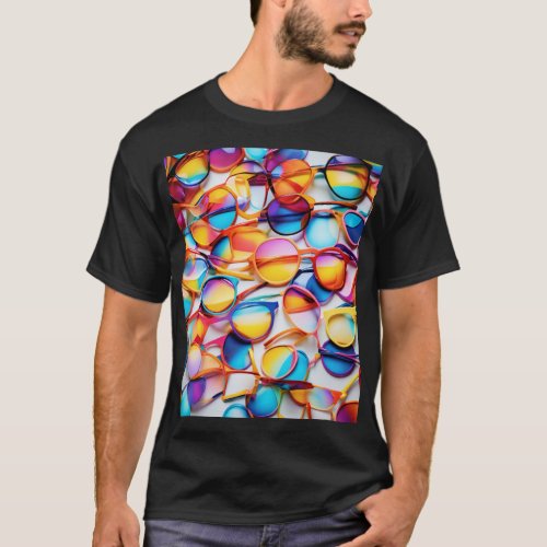 colorful glasses T_Shirt