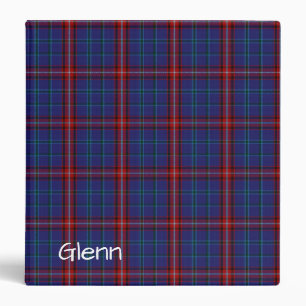 Colorful Glenn Tartan Plaid Binder