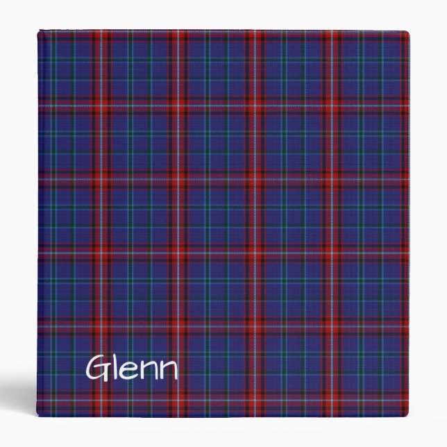 Colorful Glenn Tartan Plaid Binder (Front)
