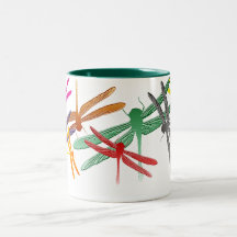 Colorful Glide Dragonfly mug