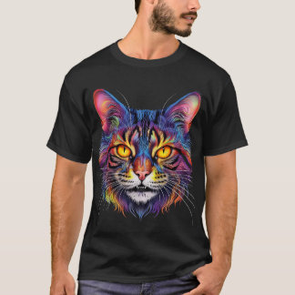 Colorful Glitch Cheshire Cat Grin Art. T-Shirt