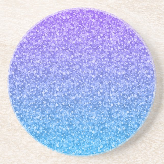 Colorful Glitter And Sparkles Pattern Coaster (Front)