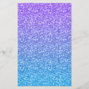 Colorful Glitter And Sparkles Pattern Stationery