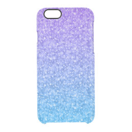 Colorful Glitter And Sparkles Pattern Clear iPhone 6/6S Case