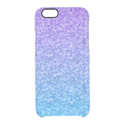 Colorful Glitter And Sparkles Pattern Clear iPhone 66S Case