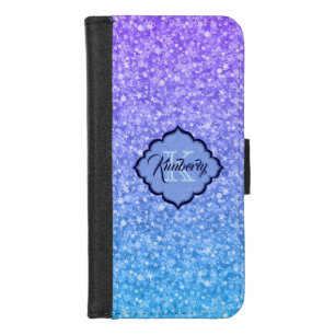 Colorful Glitter And White Sparks iPhone 8/7 Wallet Case