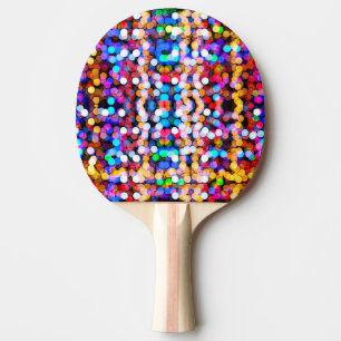 Colorful glitter art Ping-Pong paddle