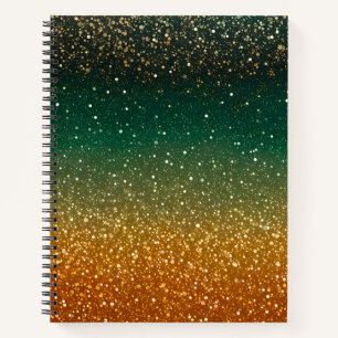 Colorful Glitter Art Spiral Notebook