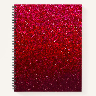 Colorful Glitter Art Spiral Notebook