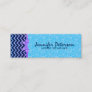 Colorful Glitter Blue Chevron Blue Damasks 2a Mini Business Card