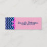 Colorful Glitter Blue Chevron Pink Damasks 2a Mini Business Card