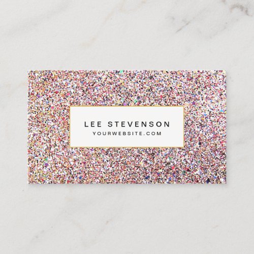 Colorful Glitter Business Card