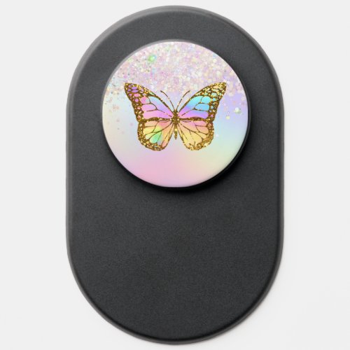 colorful glitter butterfly  PopSocket