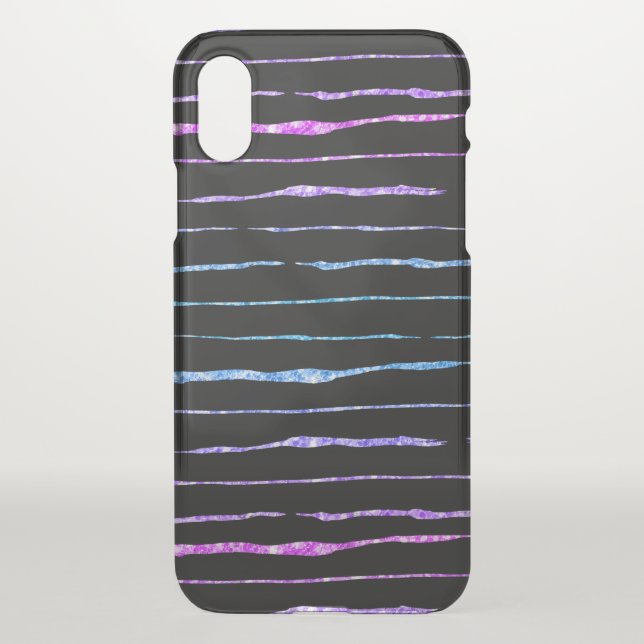 Colorful Glitter Crazy Lines Pattern Uncommon iPhone Case (Back)
