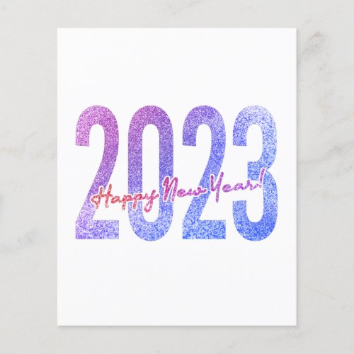 Colorful Glitter Happy New Year 2023 Flyer