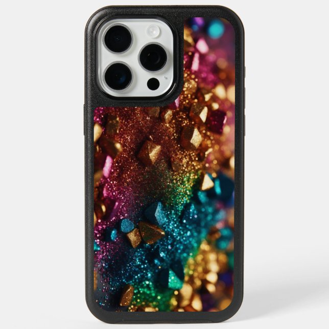 Colorful Glitter iPhone 15 Pro Max Case (Back)