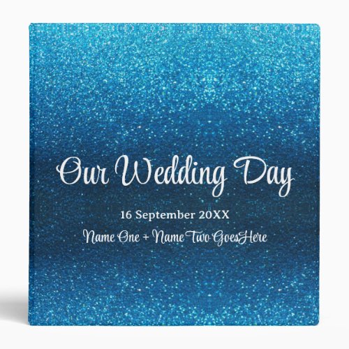 Colorful Glitter Ombre Wedding Photo Album Recipes 3 Ring Binder