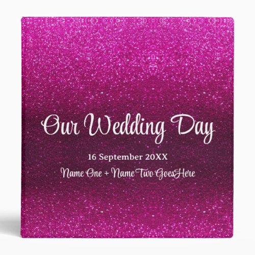 Colorful Glitter Ombre Wedding Photo Album Recipes 3 Ring Binder