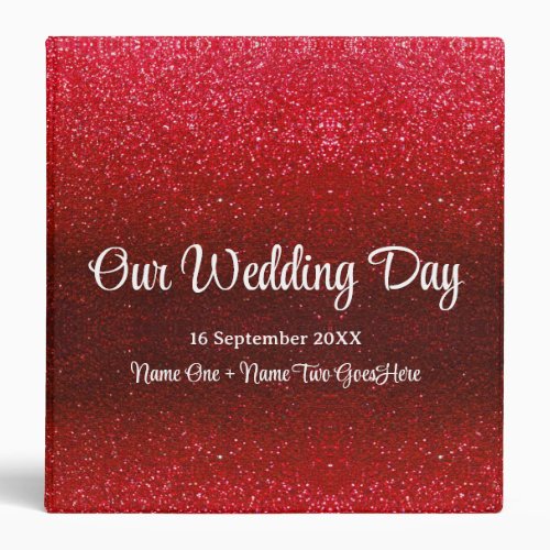 Colorful Glitter Ombre Wedding Photo Album Recipes 3 Ring Binder