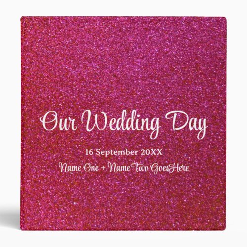 Colorful Glitter Ombre Wedding Photo Album Recipes 3 Ring Binder