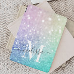 Colorful Glitter Pretty Bokeh Monogrammed iPad Mini Cover<br><div class="desc">Easily personalize this elegant colorful bokeh glitter pattern with your custom name and/or monogram.</div>