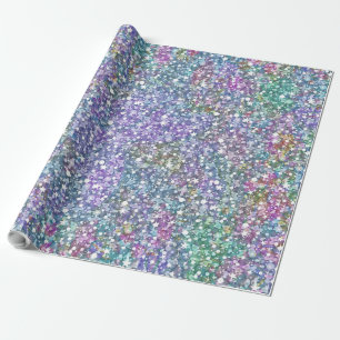 Colorful Glitter Print Wrapping Paper