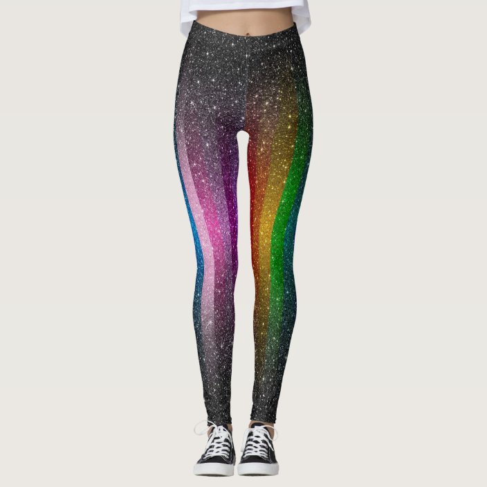Colorful Glitter Sparkles Leggings | Zazzle.com