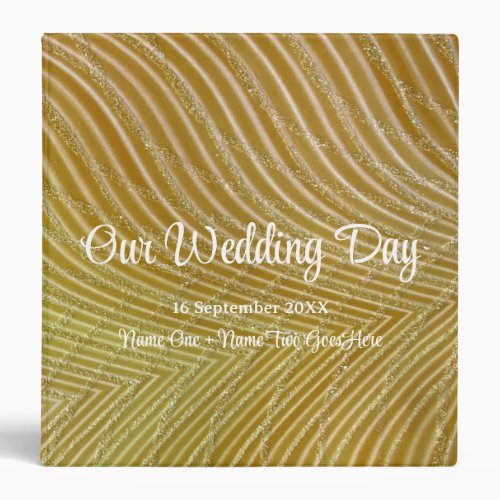 Colorful Glitter Stripe Wedding Photo Album Recipe 3 Ring Binder