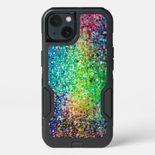 Colorful Glitter Texture Print Modern Design iPhone 13 Case